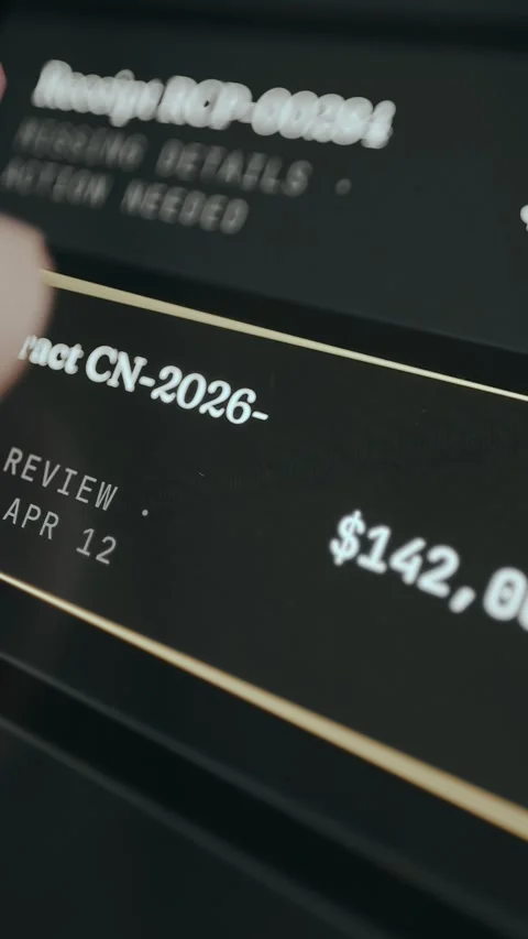 Contract number, status and date of sign Stock Footage 333402494