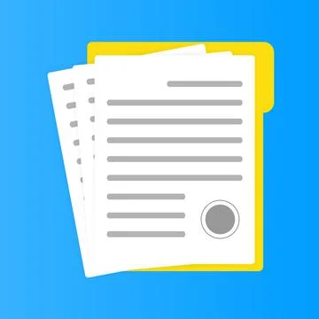 Contract or document signing icon. Signing contract simple style. Vector flat イラスト素材