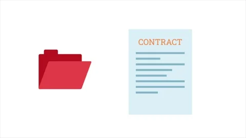 Contract Paper And Signing Video stock 342790185
