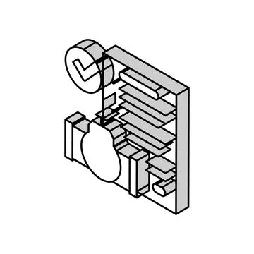 Contract pipeline construction service isometric icon vector illustration Stock Illustration