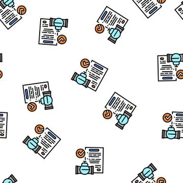 Contract pipeline construction service vector seamless pattern 스톡 일러스트