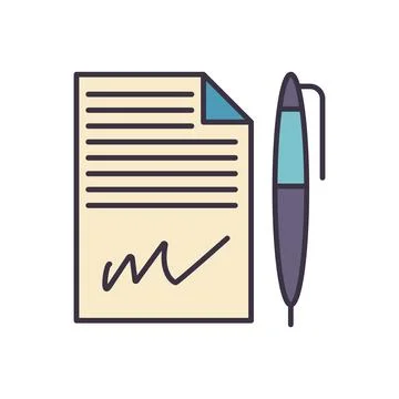 Contract related vector icon Stock Illustration