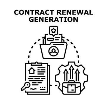 Contract renewal generation process vector concept Stock Illustration