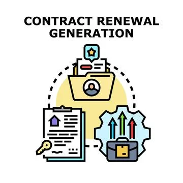 Contract renewal generation process vector concept Illustrazione stock