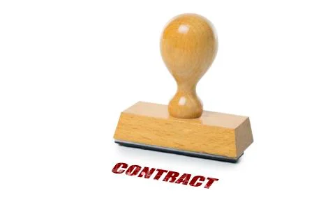 Contract Rubber Stamp Stock Photos