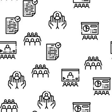 Contract Seamless Pattern Vector Stock Illustration