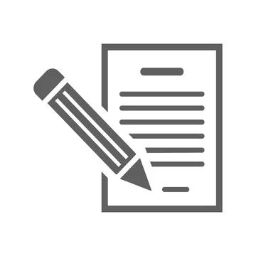 Contract sign icon. Gray vector design. Stock-Illustration