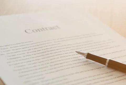 Contract sign 写真素材