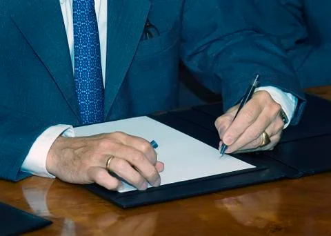 Contract signing Stock Photos