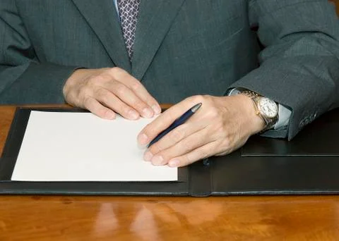 Contract signing Stock Photos