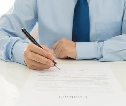 Contract signing Stock Photos
