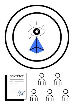 Contract Signing Process with Collective Decision-Making and Insightful Ana.. イラスト素材