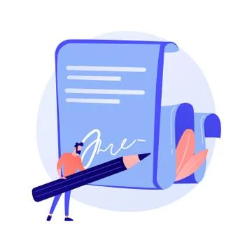 Contract signing vector concept metaphor イラスト素材