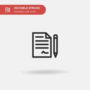 Contract Simple vector icon. Illustration symbol design template for web mobi 스톡 일러스트