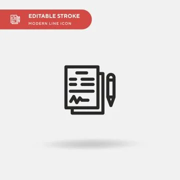Contract Simple vector icon. Illustration symbol design template for web mobi Stock Illustration