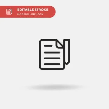 Contract Simple vector icon. Illustration symbol design template for web mobi 스톡 일러스트