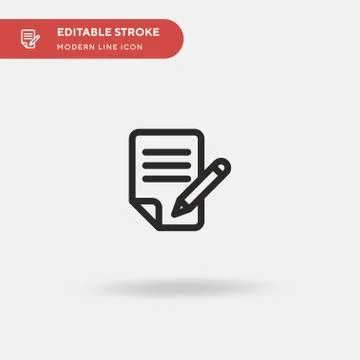 Contract Simple vector icon. Illustration symbol design template for web mobi Stock Illustration
