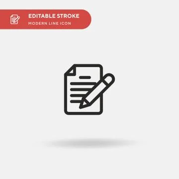 Contract Simple vector icon. Illustration symbol design template for web mobi Stock Illustration