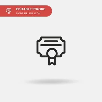 Contract Simple vector icon. Illustration symbol design template for web mobi Illustrazione stock