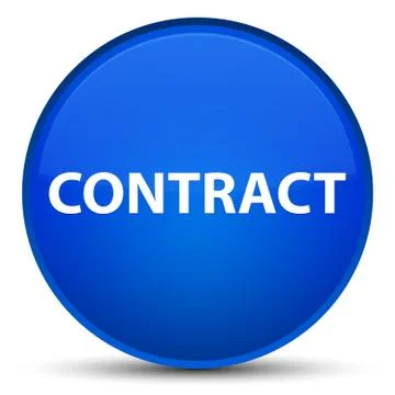 Contract special blue round button Stock Illustration