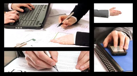 Contract, Split Screen, HD Loop, 30fps Stock-Footage 7742075