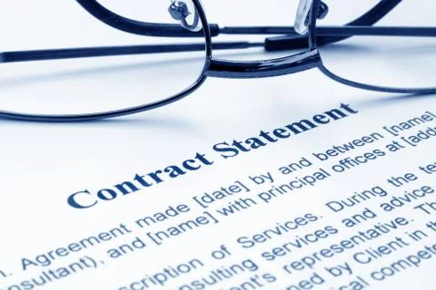 Contract statement Illustrazione stock