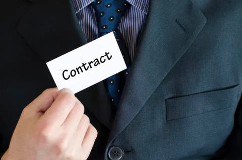 Contract text concept Stock Photos