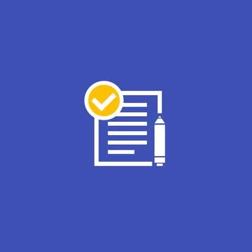 Contract, vector icon Stock Illustration