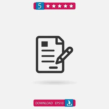 Contract vector icon Stock Illustration