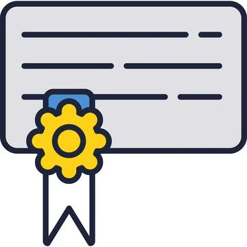 Contract vector, paper document icon work form Stock Illustration