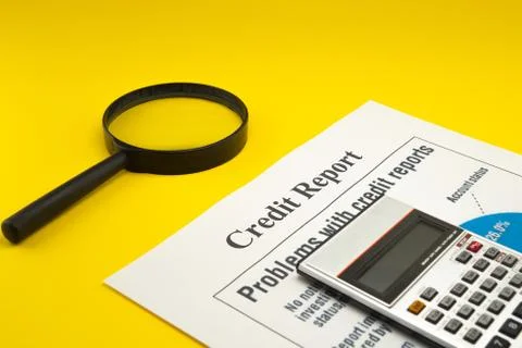 The contract for the yellow table and pen. Stock Photos