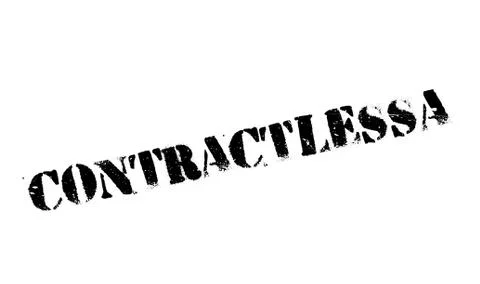 Contractlessa rubber stamp Stock Illustration