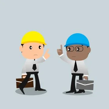 Contractor argue Stock Illustration