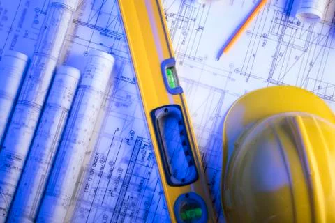 Contractor concept background. Stock Photos