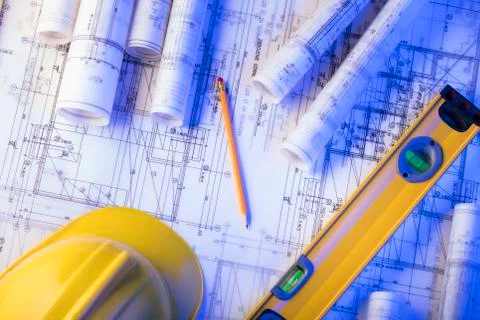 Contractor concept background. Stock Photos