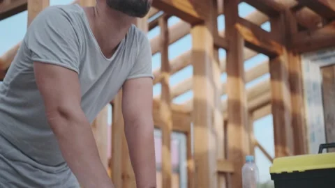 Contractor go construction foreman working on site. Stock-Footage 139038035