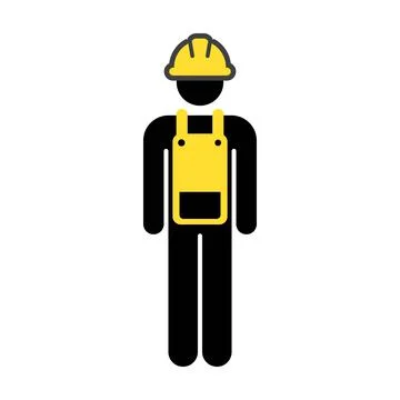 Contractor icon vector male worker person profile avatar with hardhat helmet  Stock Illustration