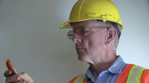 Contractor, white background, c Stock Footage 23116058