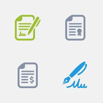 Contracts - Granite Icons Illustrazione stock