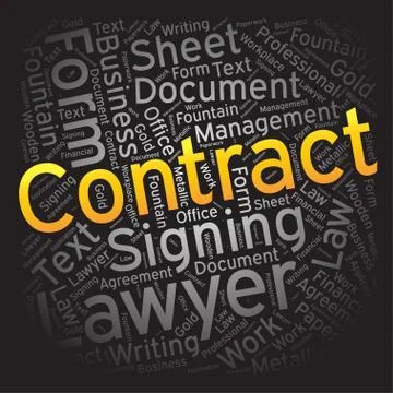 Contract,Word cloud art background イラスト素材