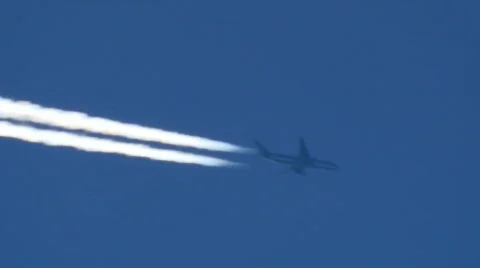 Contrails 05 Stock Footage 668550