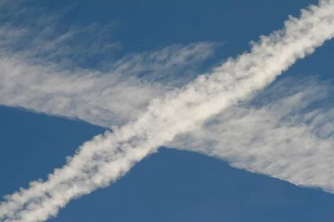 Contrails Stock Photos