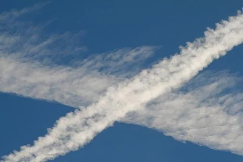 Contrails Stock Photos