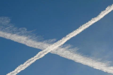 Contrails Stock Photos