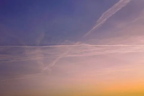 Contrails of planes Stock Photos