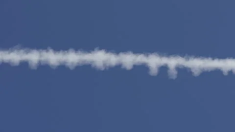 Contrails in the sky Stock Footage 288372370
