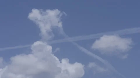 Contrails X formation Stock Footage 40611800