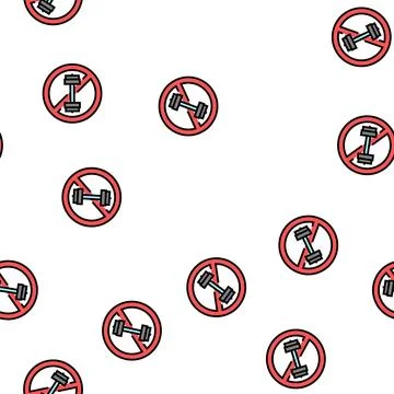 Contraindicated load vector seamless pattern Stock Illustration
