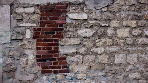 Contrast Brick Wall Stock Photos