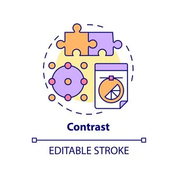 Contrast concept icon Stock Illustration